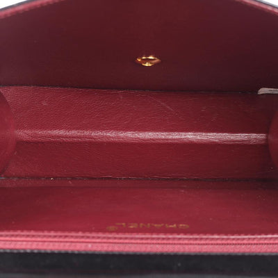 Classic Front Flap Leather Shoulder Bag Black