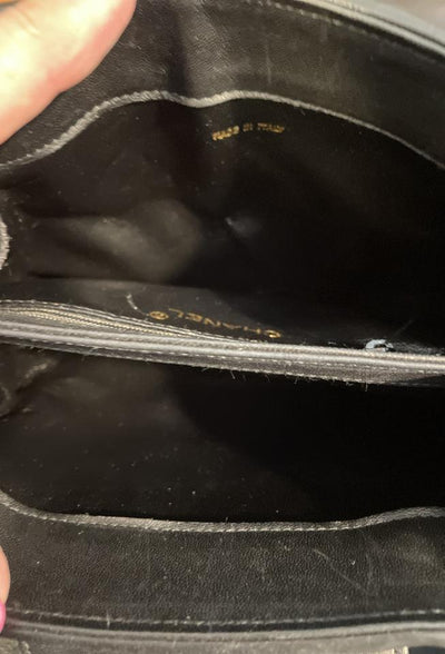 Classic Front Flap Tassel Lambskin Leather Cross Body Bag Black