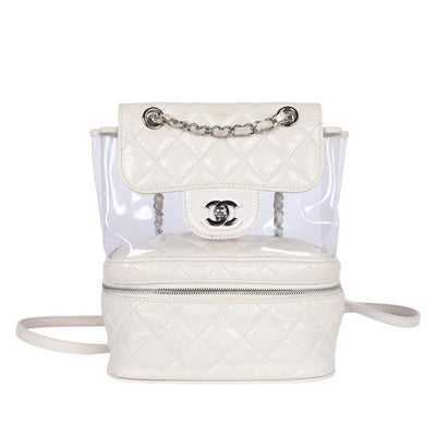 Zip Around Front Flap Backpack Quilted Leather