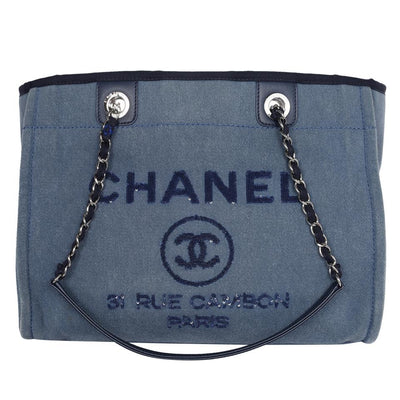 Sequin Canvas Leather Deauville Tote