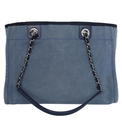 Sequin Canvas Leather Deauville Tote