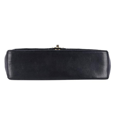 Classic 25 Double Flap Lambskin Leather Black