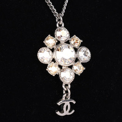 Rhinestone Silver Dangle Necklace ( Replica Sunglasses Pre-owned)