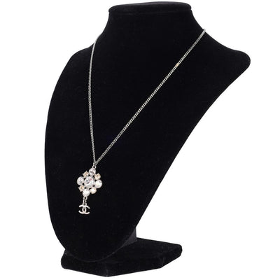 Rhinestone Silver Dangle Necklace ( Replica Sunglasses Pre-owned)