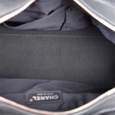 Iridescent Calfskin Chic Quilted Bowling Bag