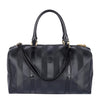 Striped Weekend Travel Duffle Bag Black