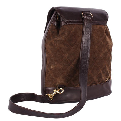 Slingback Backpack Suede Leather