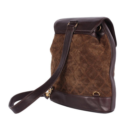 Slingback Backpack Suede Leather