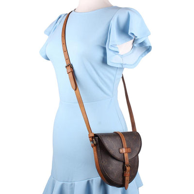 Chantilly Pm Brown Monogram Canvas Leather