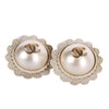 CC Pearl Flower Pierced Earrings