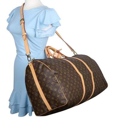 Keepall 60 Brown Monogram Canvas Bandouliere