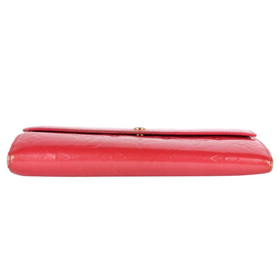 Pink Sarah Vernis Leather Wallet)