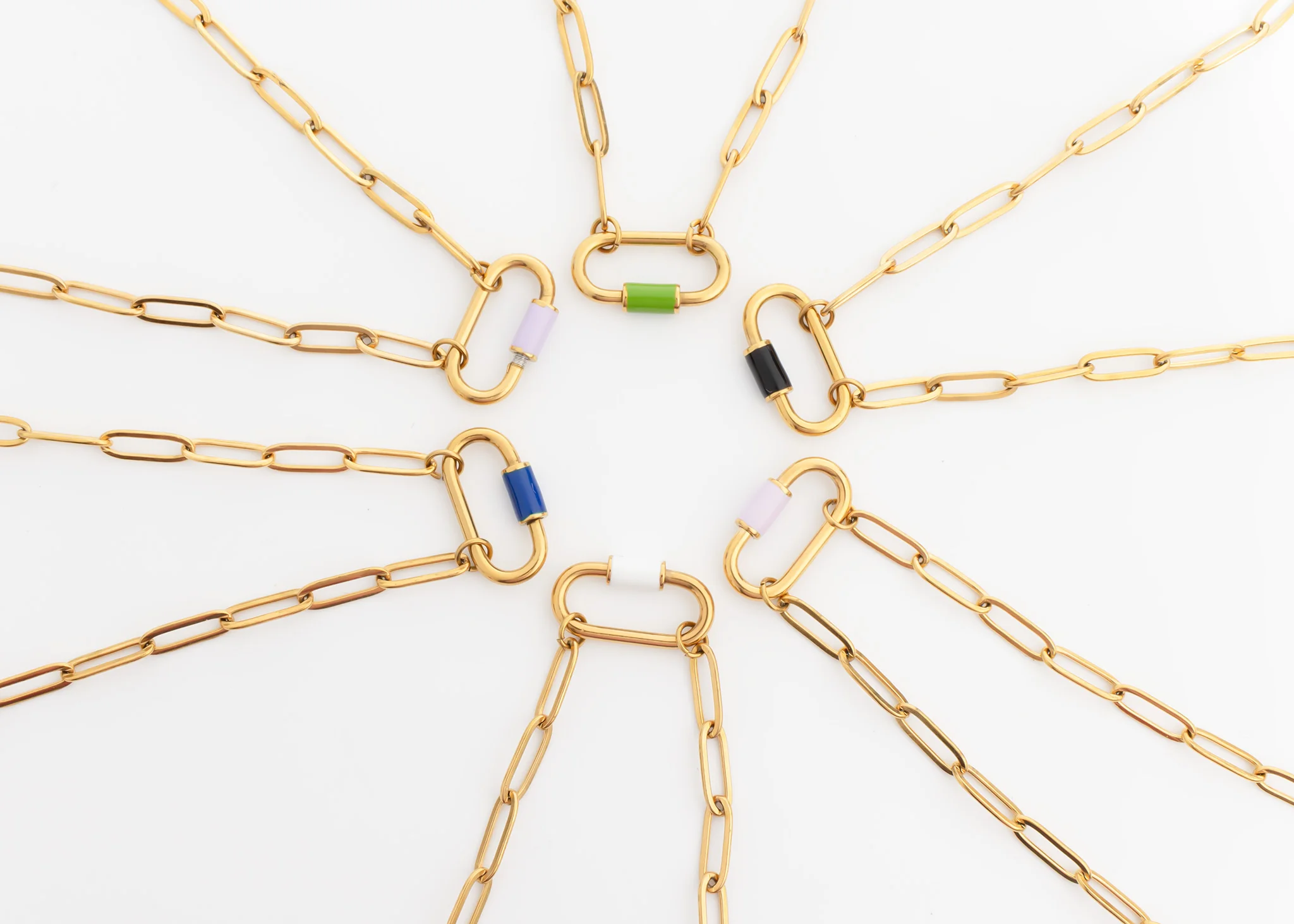 18K_Gold_PVD_Colorful_Carabiner_Necklace